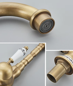 Edward – Klassieke Antiek Bronzen Wastafelkraan
