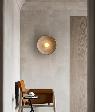 Resin Ronde Wandlamp – Klassieke Stijl (incl. gratis E27 lamp)