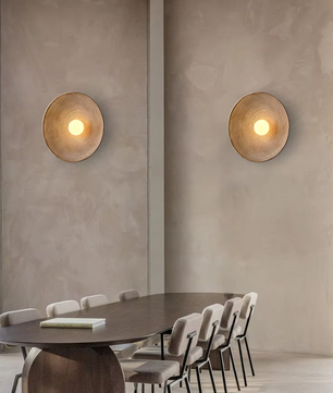 Resin Ronde Wandlamp – Klassieke Stijl (incl. gratis E27 lamp)