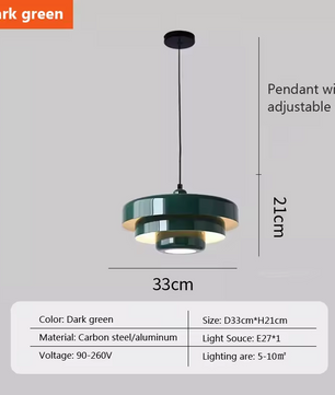 RetroDanish Nordic Hanglamp – Stijlvolle Macaron LED Plafondlamp