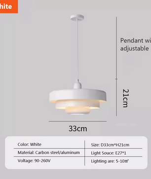 RetroDanish Nordic Hanglamp – Stijlvolle Macaron LED Plafondlamp