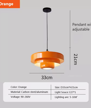RetroDanish Nordic Hanglamp – Stijlvolle Macaron LED Plafondlamp