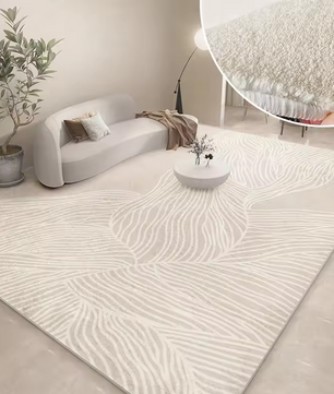LunaSoft Pluche Scandinavisch Vloerkleed – Zacht Hoogpolig Vloerkleed