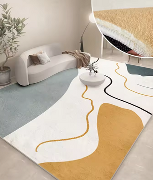 LunaSoft Pluche Scandinavisch Vloerkleed – Zacht Hoogpolig Vloerkleed