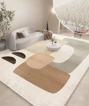 LunaSoft Pluche Scandinavisch Vloerkleed – Zacht Hoogpolig Vloerkleed