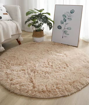 Fluffy Hoogpolig Rond Vloerkleed – Comfy Supreme