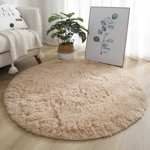 Fluffy Hoogpolig Rond Vloerkleed – Comfy Supreme