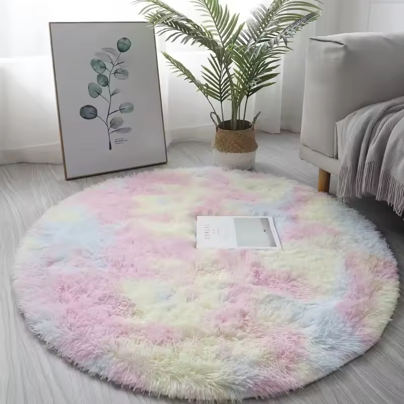 Fluffy Hoogpolig Rond Vloerkleed – Comfy Supreme