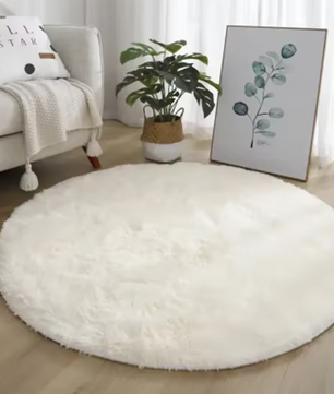 Fluffy Hoogpolig Rond Vloerkleed – Comfy Supreme