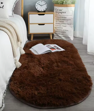 SilkySoft Ovaal Pluche Vloerkleed – Luxe, Warm en Modern