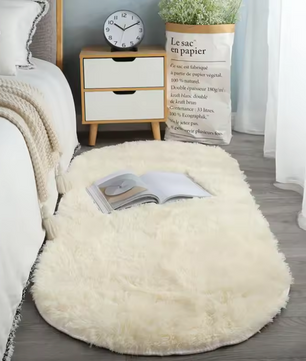 SilkySoft Ovaal Pluche Vloerkleed – Luxe, Warm en Modern