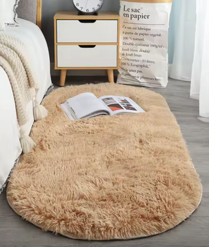 SilkySoft Ovaal Pluche Vloerkleed – Luxe, Warm en Modern