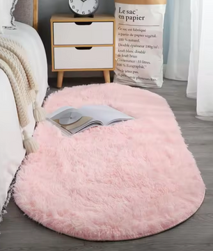 SilkySoft Ovaal Pluche Vloerkleed – Luxe, Warm en Modern