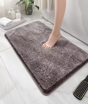 SoftGuard Fluffy Pluche Badkamer Vloermat – Zacht, Wasbaar en Antislip