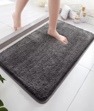 SoftGuard Fluffy Pluche Badkamer Vloermat – Zacht, Wasbaar en Antislip