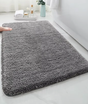 SoftGuard Fluffy Pluche Badkamer Vloermat – Zacht, Wasbaar en Antislip