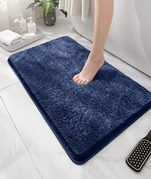 SoftGuard Fluffy Pluche Badkamer Vloermat – Zacht, Wasbaar en Antislip