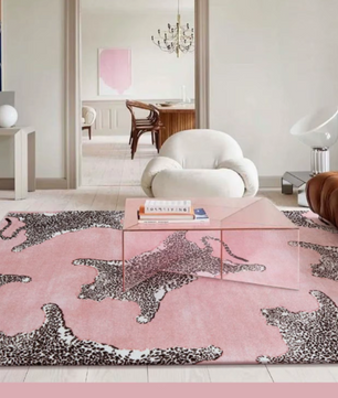 LunaSoft Luxe Pluche Luipaardprint Tapijt – Stijlvol, Comfortabel & Antislip