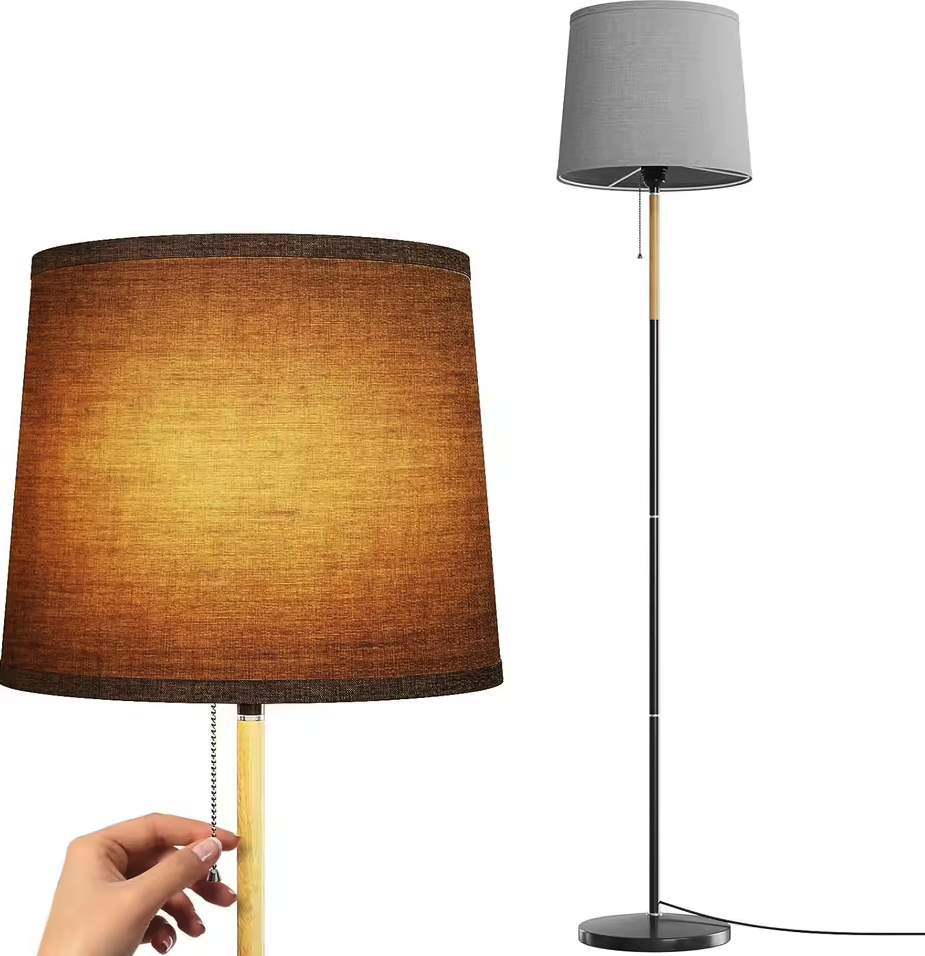 Salvatore Moderne Staande Lamp – Elegante Paallamp met Kap