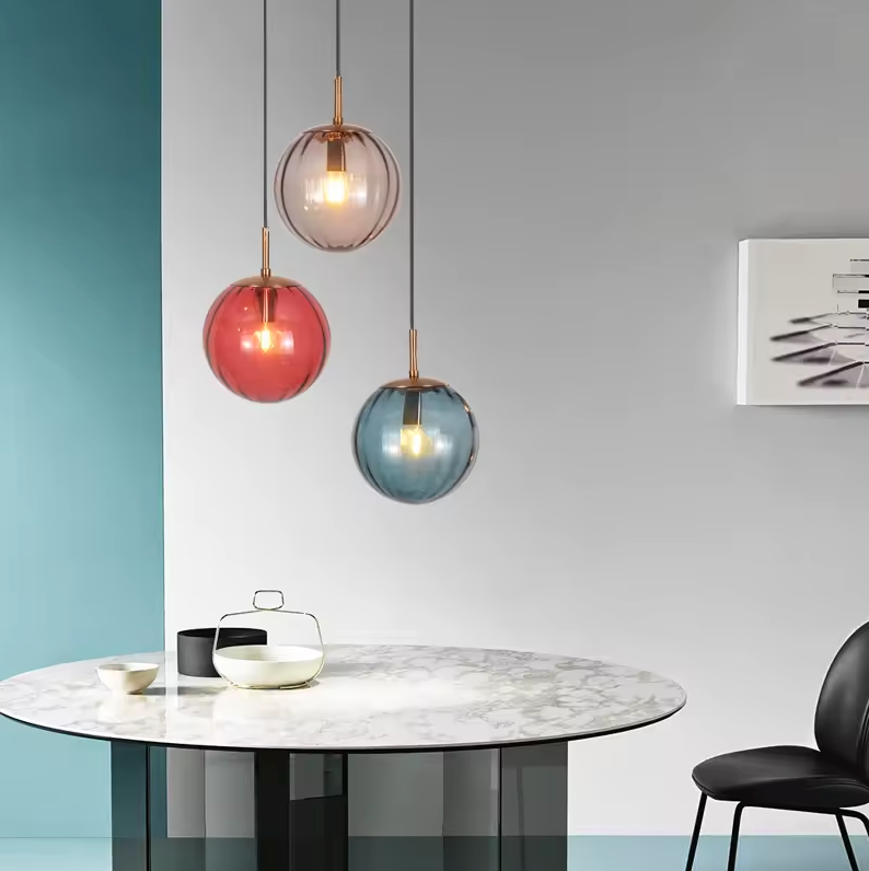 Moderne Glas-in-Lood Kroonluchter – Stijlvolle Hanglamp