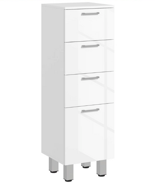 Kleankin Badkamerkast Wit – 4 Laden
