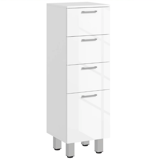 Kleankin Badkamerkast Wit – 4 Laden