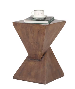 Zandloper Bijzettafel Hout-look van Lichtgewicht Beton