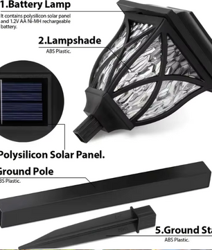 Tuinverlichting op Zonne-energie - Heldere Gazonverlichting Buiten