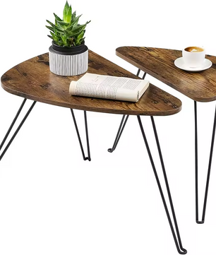Bijzettafel Set van 2 – Industrieel Design