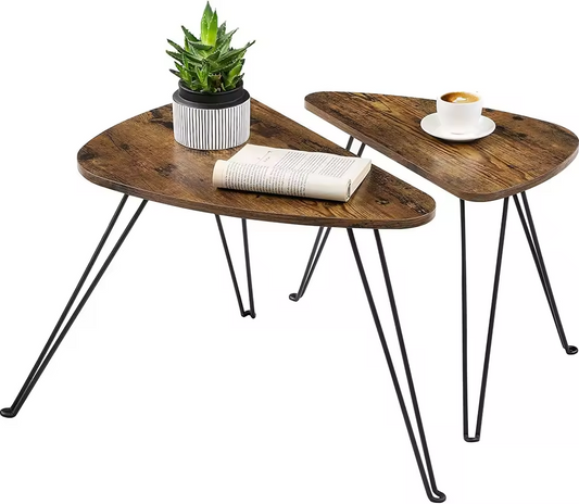 Bijzettafel Set van 2 – Industrieel Design