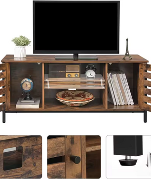 Lowboard TV-Kast Industrieel – 2 Kastjes en 2 Planken