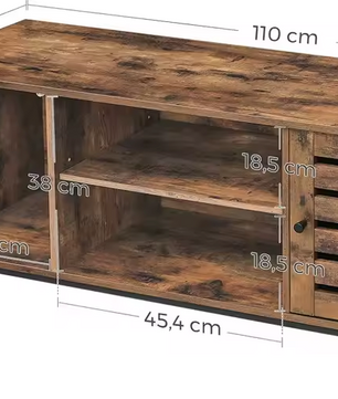 Lowboard TV-Kast Industrieel – 2 Kastjes en 2 Planken