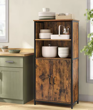 Highboard Kast Industriële Stijl – Opbergkast met Verstelbare Plank