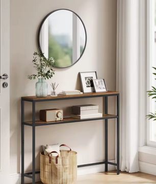 Consoletafel Industrieel met 2 planken