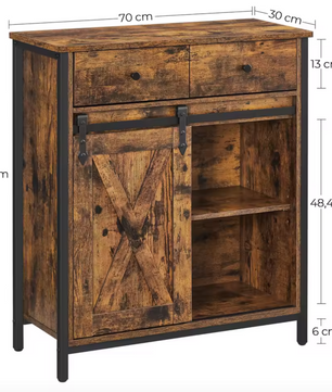 Dressoir Industrieel met Schuifdeur – Vintage Design