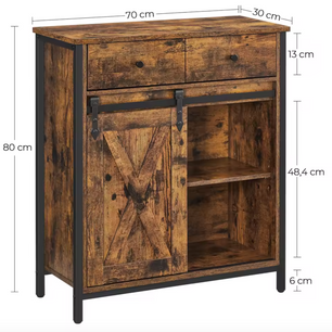 Dressoir Industrieel met Schuifdeur – Vintage Design