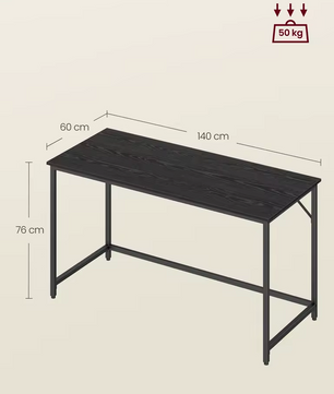 Bureau Ebbenhout Zwart  – 135x60cm
