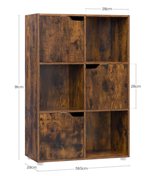 Staande Houten Boekenkast – 60×30×91cm