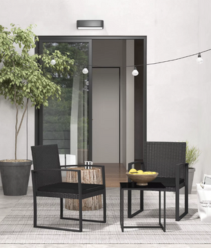 Rotan Tuinmeubelset – Complete 3-delige set incl. kussens