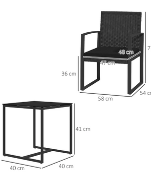 Rotan Tuinmeubelset – Complete 3-delige set incl. kussens