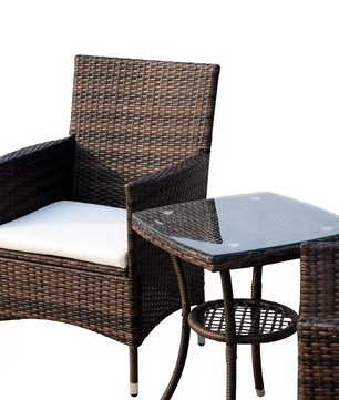 3-Delige Rotan Bistroset - Bruin of Grijs