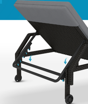 Rotan Ligstoel Met Verstelbare Rugleuning – Verschillende kleuren