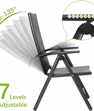 Set van 2 Verstelbare Tuinstoelen Grijs