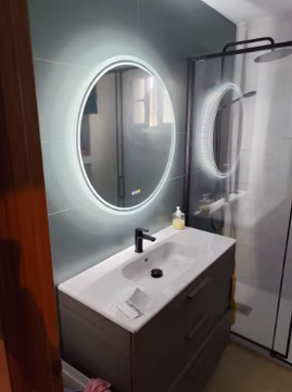 Ronde LED Badkamerspiegel met Verlichting – Dimbaar, Anti-Condens en 3 Lichtkleuren