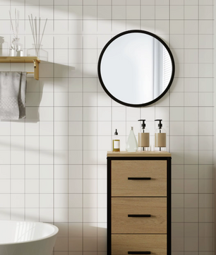 Moderne Ronde Spiegel met Metalen Frame
