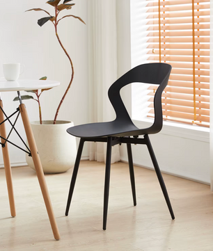 Set van 6 Scandinavische Eetkamerstoelen – Stijlvolle en Comfortabele Stoelen met Metalen Poten (Zwart/Grijs/Wit)