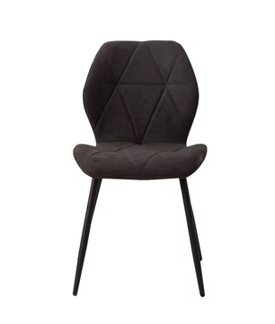 Set van 4 Moderne Eetkamerstoelen – Gevoerde Zitting & IJzeren Poten