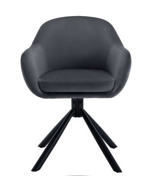 Set van 2 Ergonomische en Gestoffeerde Eetkamerstoelen