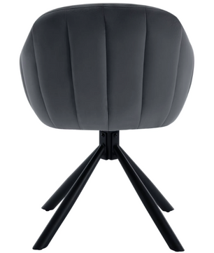 Set van 2 Ergonomische en Gestoffeerde Eetkamerstoelen