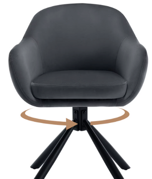 Set van 2 Ergonomische en Gestoffeerde Eetkamerstoelen